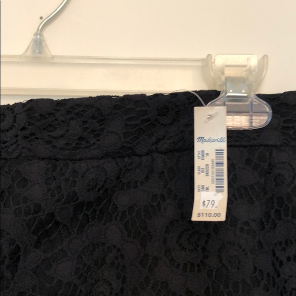 NWT Madewell black skirt with embroidered overlay - Picture 7 of 7